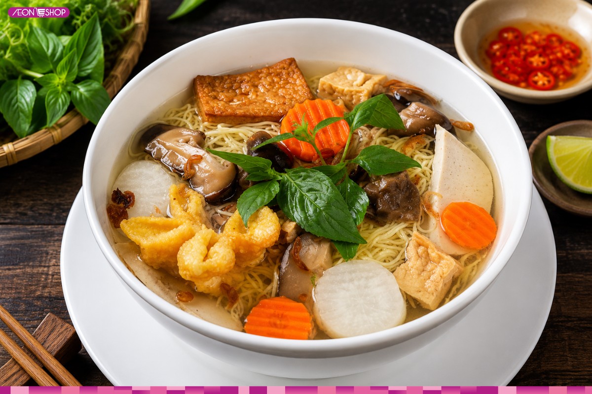 Hủ tiếu chay cho bữa sáng