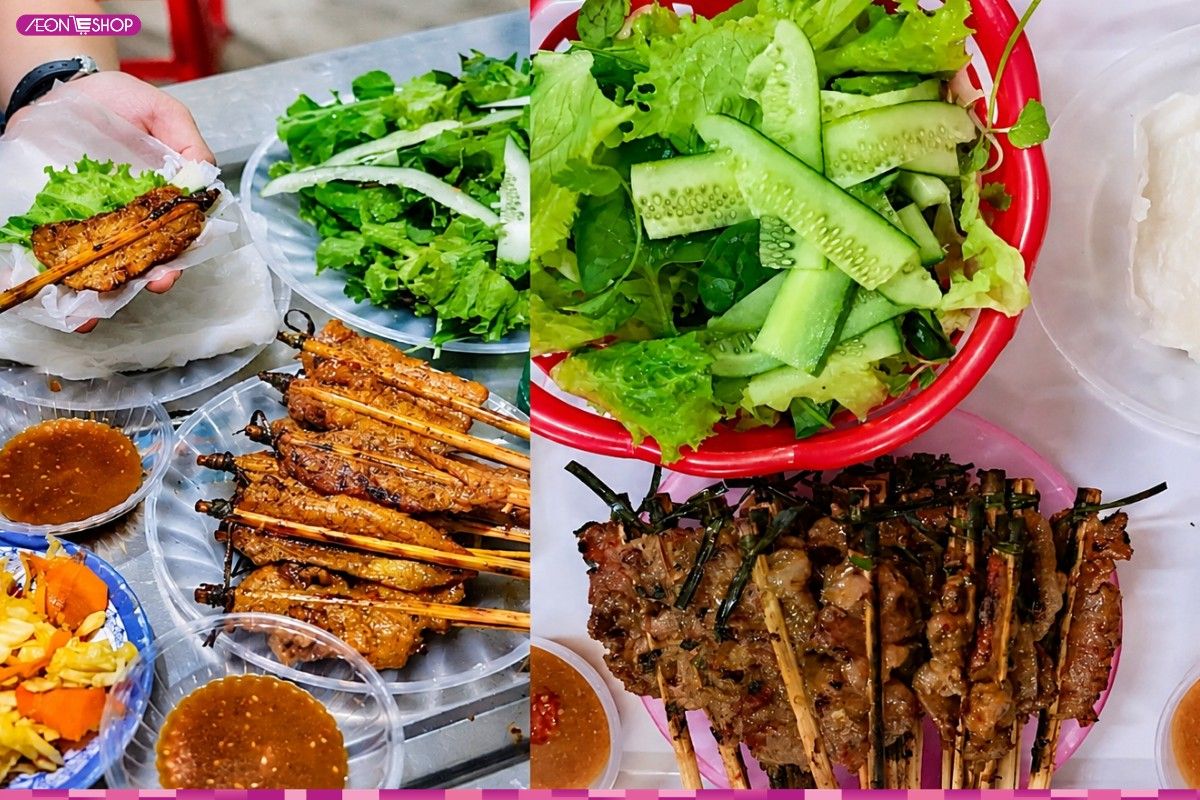 Bánh ướt cuốn thịt nướng Hội An
