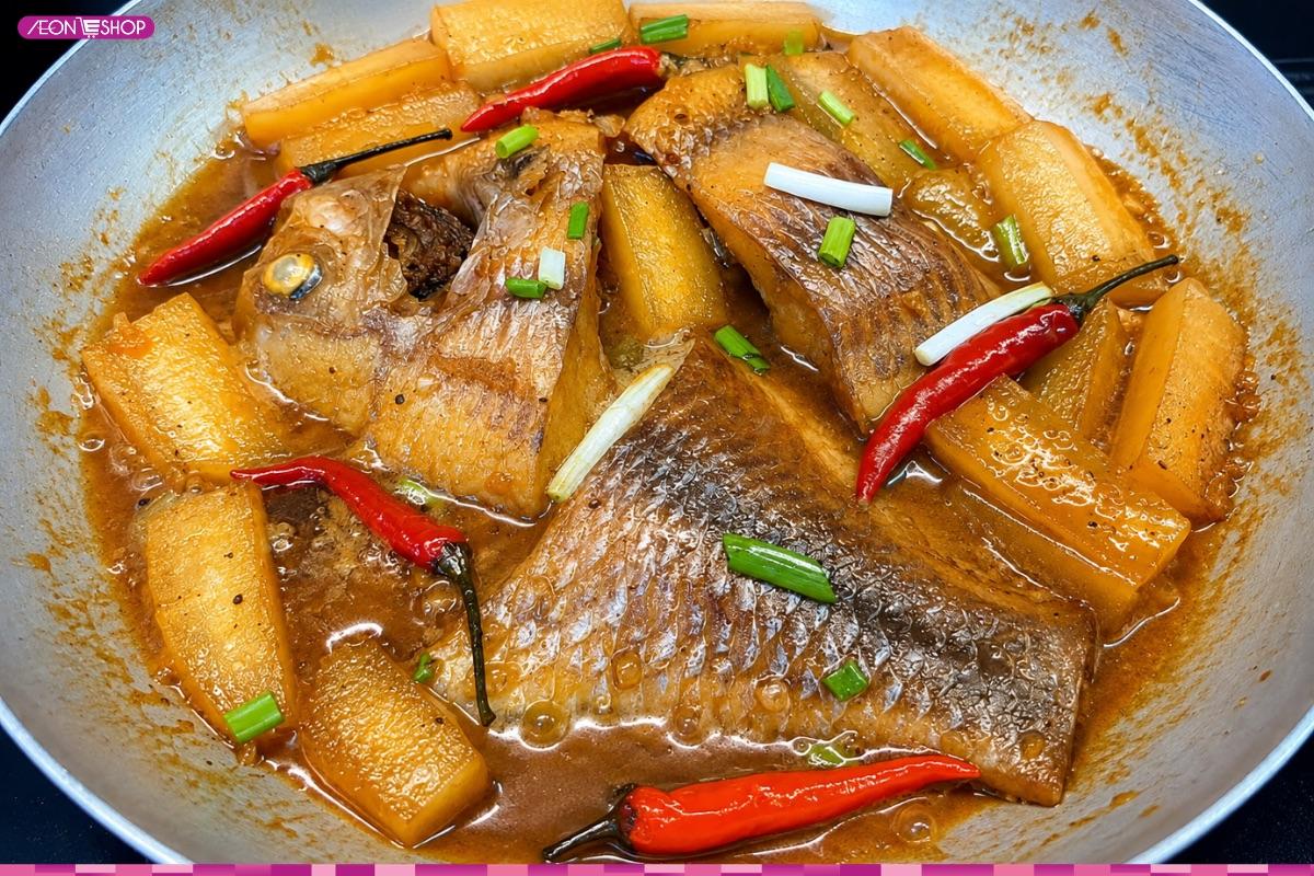 Món cá diêu hồng kho thơm ngon