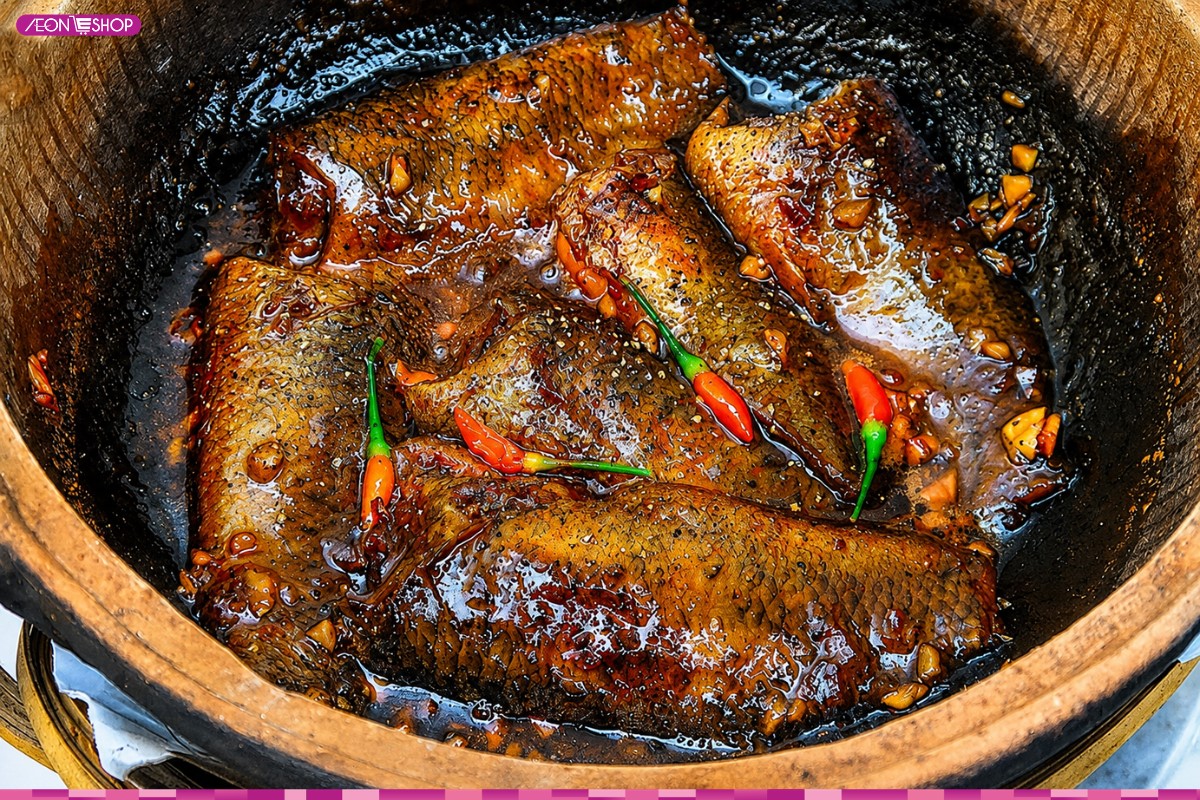 Cá rô đồng kho tiêu thơm ngon đậm vị