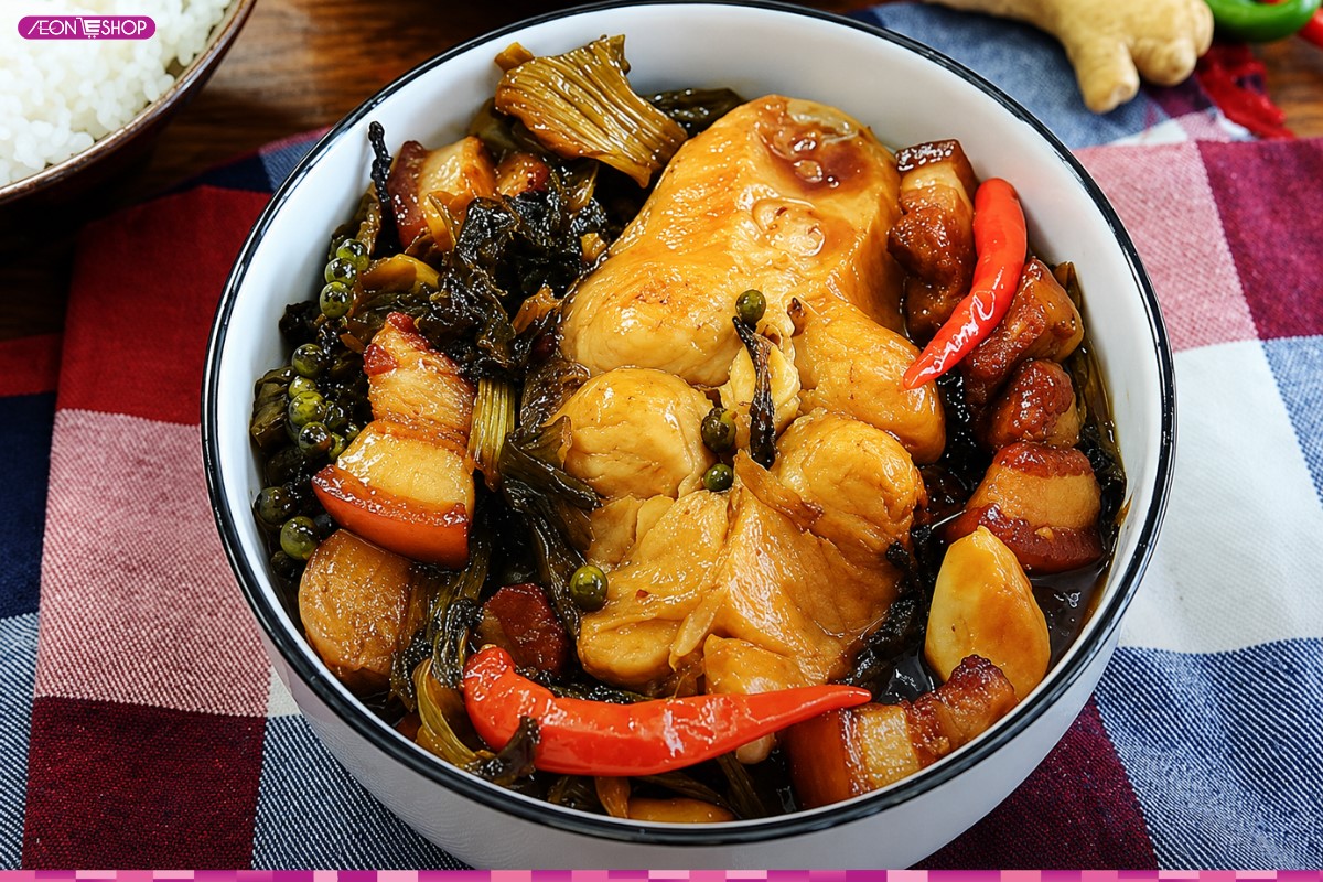 Cá trắm kho dưa chua đậm vị
