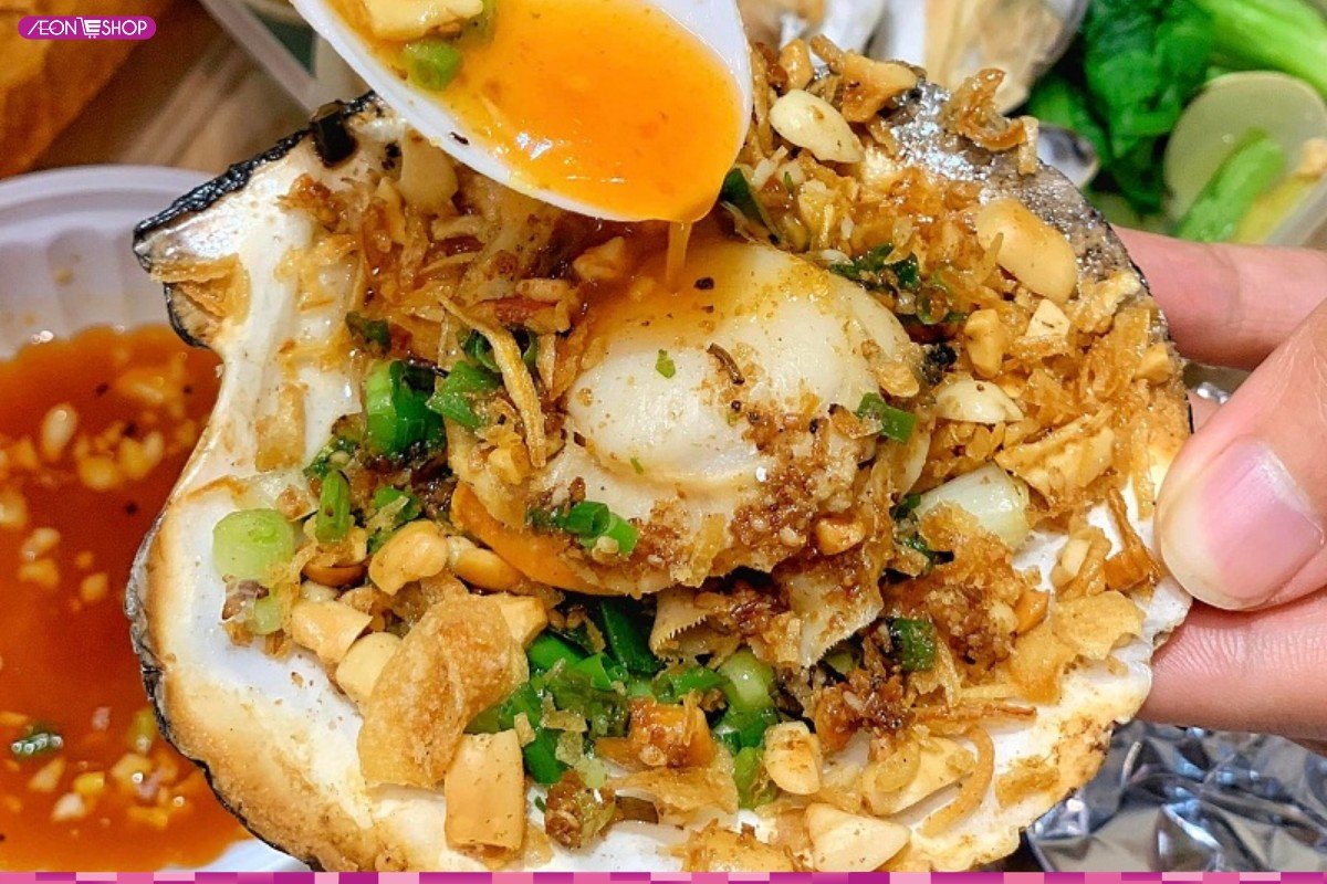 Sò điệp nướng mỡ hành