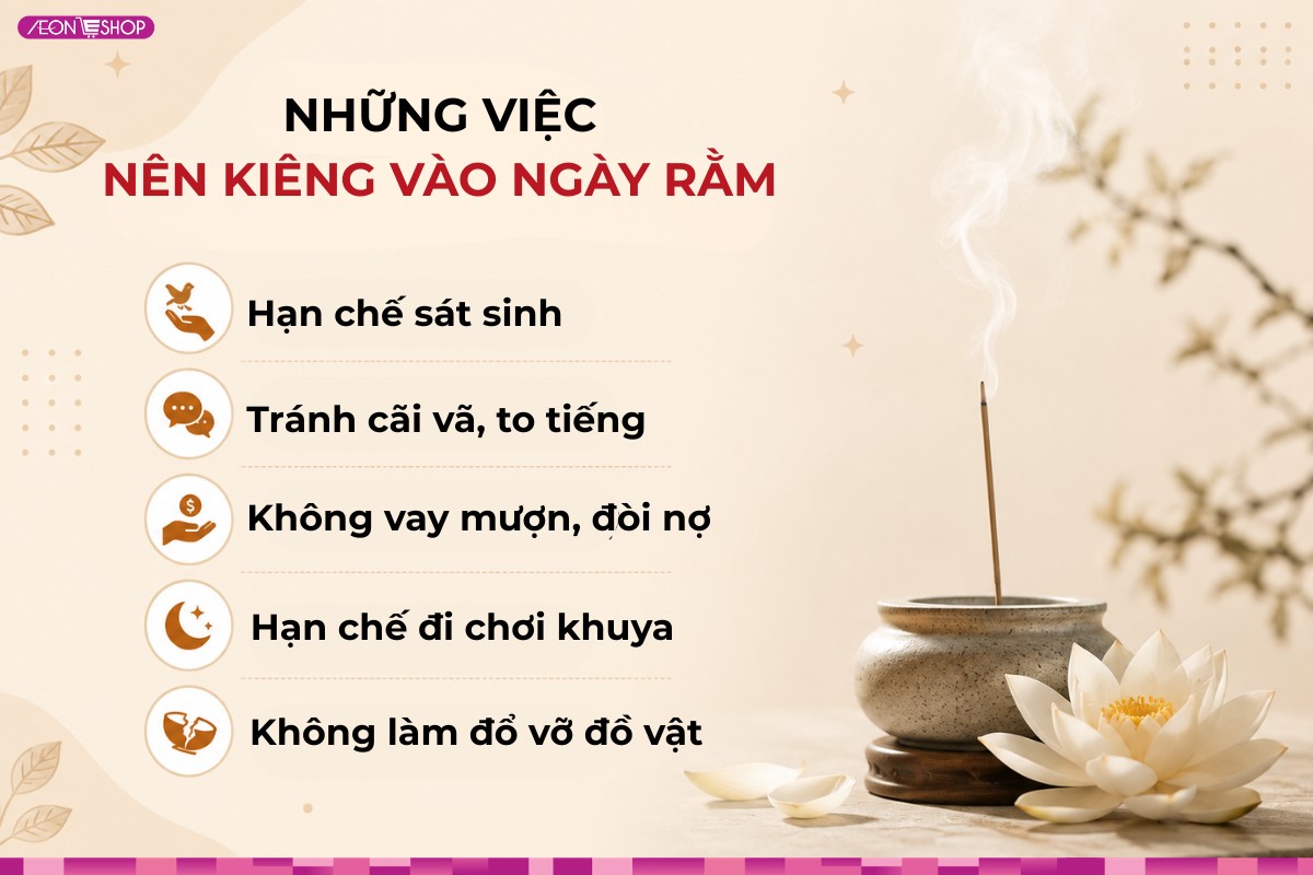 Những việc nên kiêng làm vào ngày Rằm
