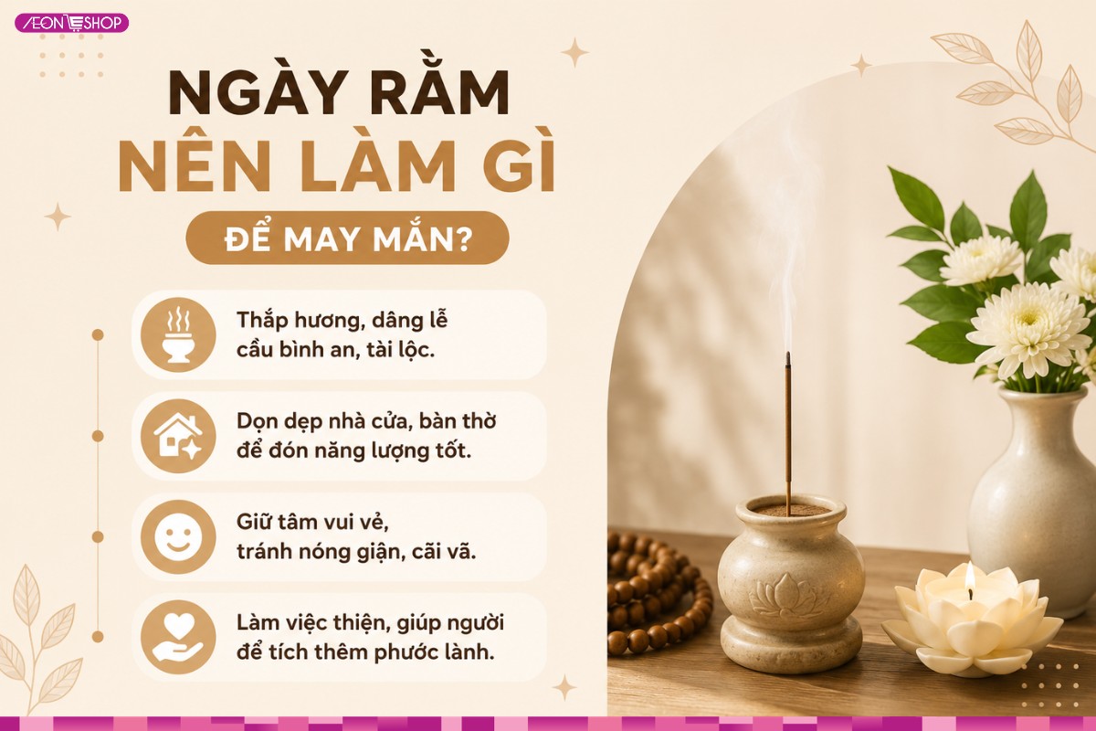Việc nên làm để thu hút may mắn tháng 8