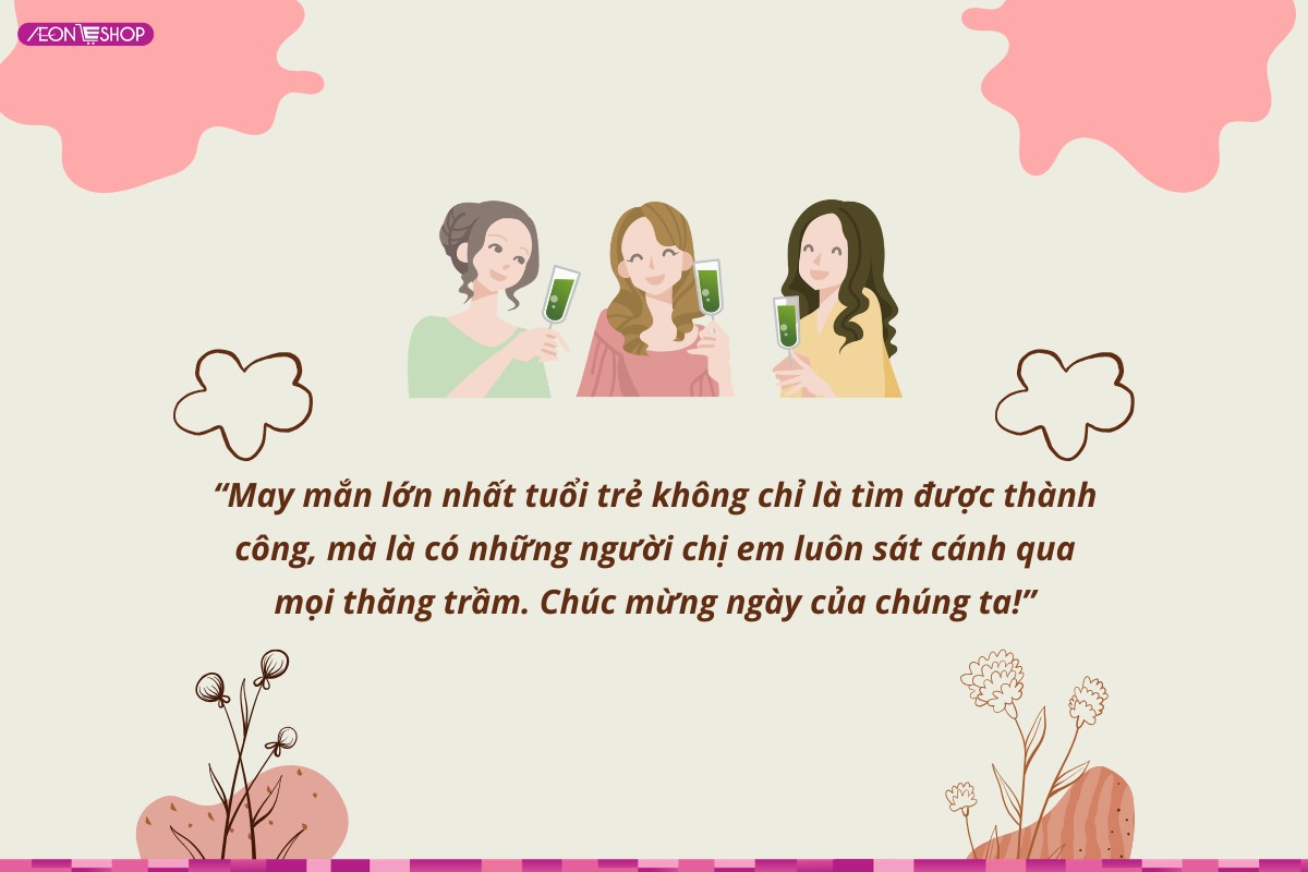 Caption 20/10 cho nhóm bạn hoặc đồng nghiệp nữ
