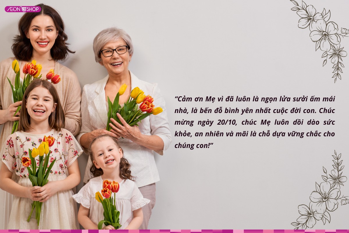 Caption 20/10 cho mẹ người yêu bạn bè và đồng nghiệp