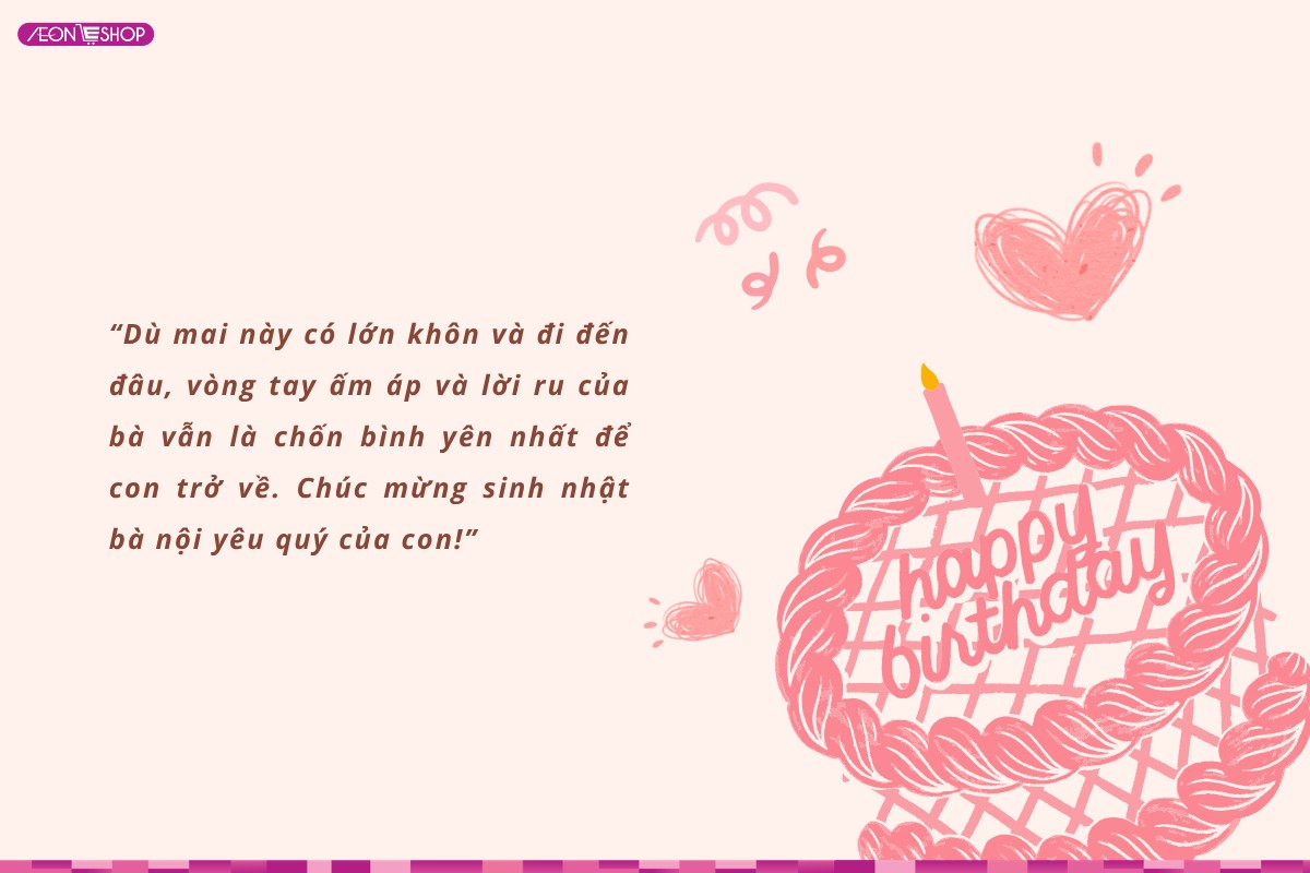 Lời chúc mừng sinh nhật bà nội ý nghĩa và ấm áp