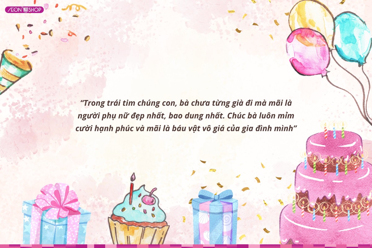 ời chúc mừng thọ cho bà nội và bà ngoại ý nghĩa