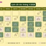 Ngày tốt cắt tóc tháng 1/2028: Lịch ngày đẹp, chuẩn âm dương