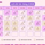 Ngày tốt cắt tóc tháng 2/2028: Xem ngày lành, chuẩn âm dương