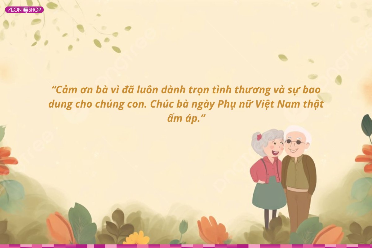 Lời chúc 20/10 hay và ý nghĩa dành cho bà