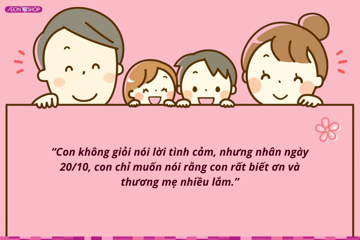 Lời chúc 20/10 dành tặng mẹ yêu hay và cảm động