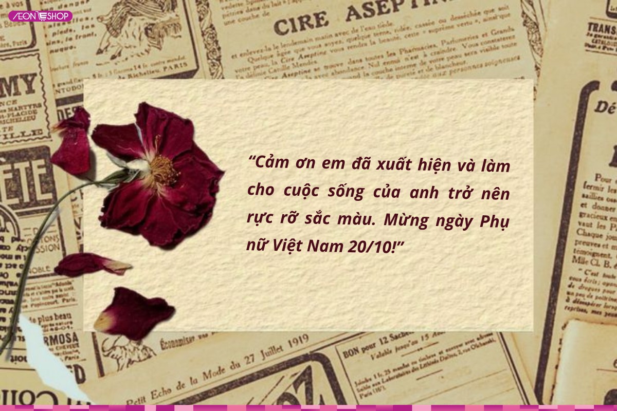 Lời chúc 20/10 ý nghĩa dành tặng vợ và người yêu