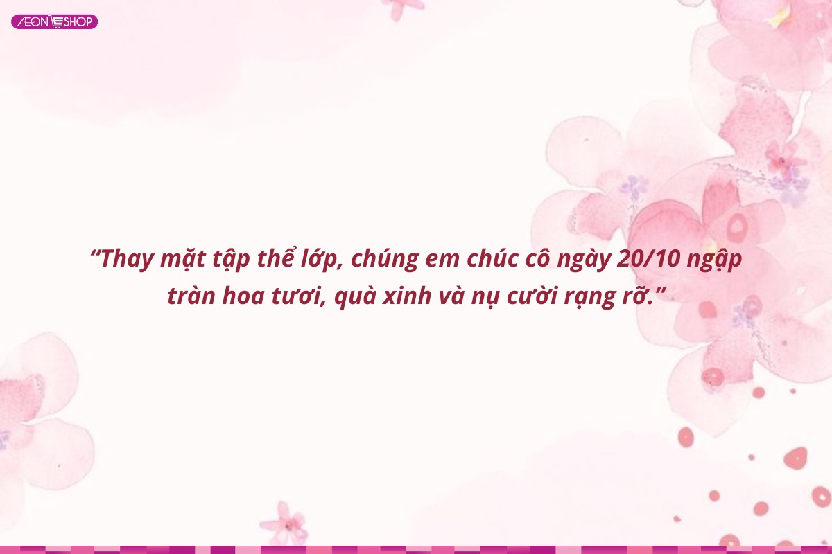Lời chúc ngày Phụ nữ Việt Nam 20/10 dành cho cô giáo