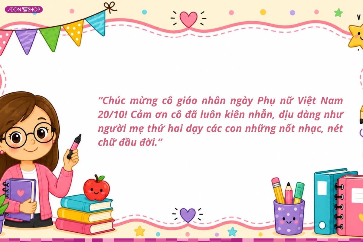 Lời chúc 20/10 cho cô giáo mầm non và tiểu học
