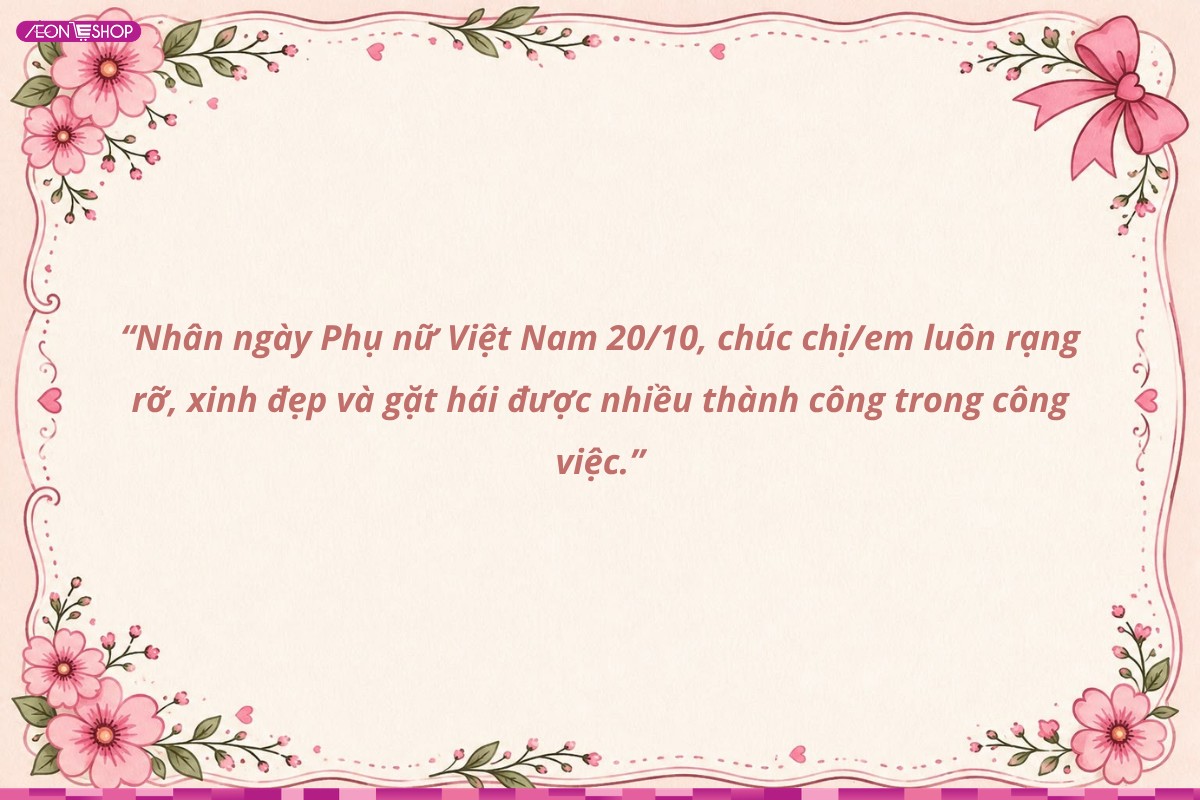 Lời chúc 20/10 chân thành dành cho đồng nghiệp nữ