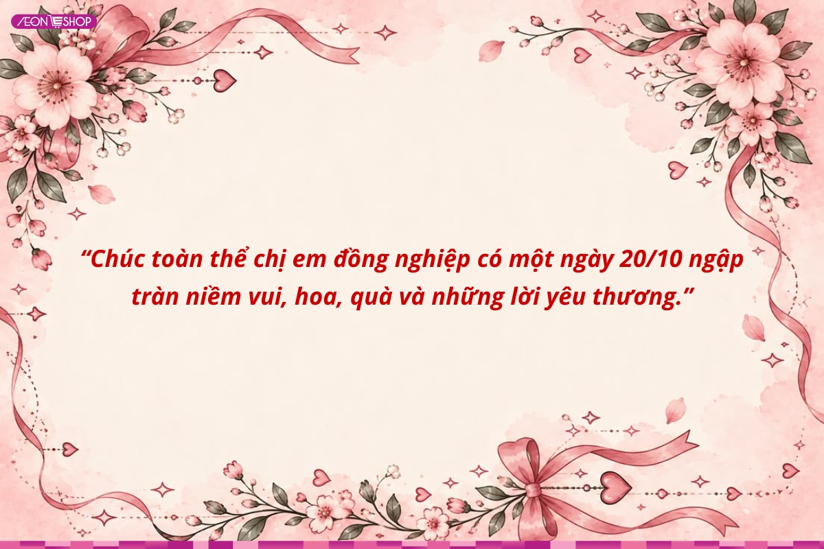 Lời chúc 20/10 ngắn gọn cho đồng nghiệp
