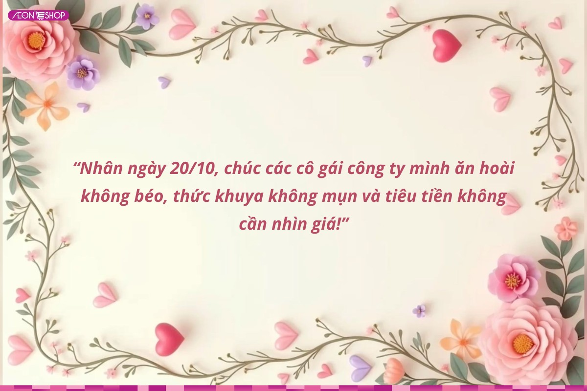 Lời chúc 20/10 dí dỏm cho chị em đồng nghiệp tại văn phòng