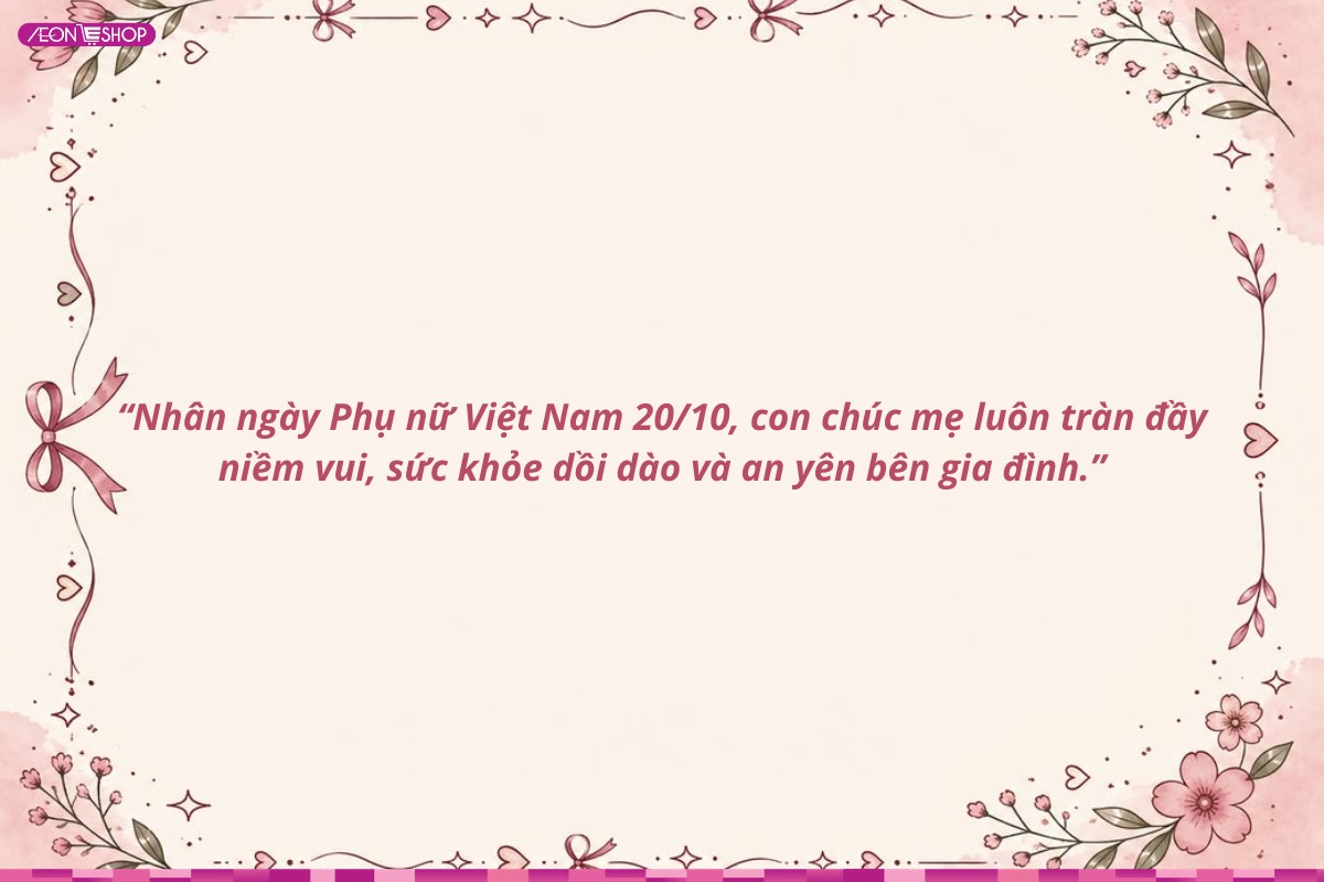 Lời chúc 20/10 ngắn gọn dành cho mẹ vợ và mẹ người yêu