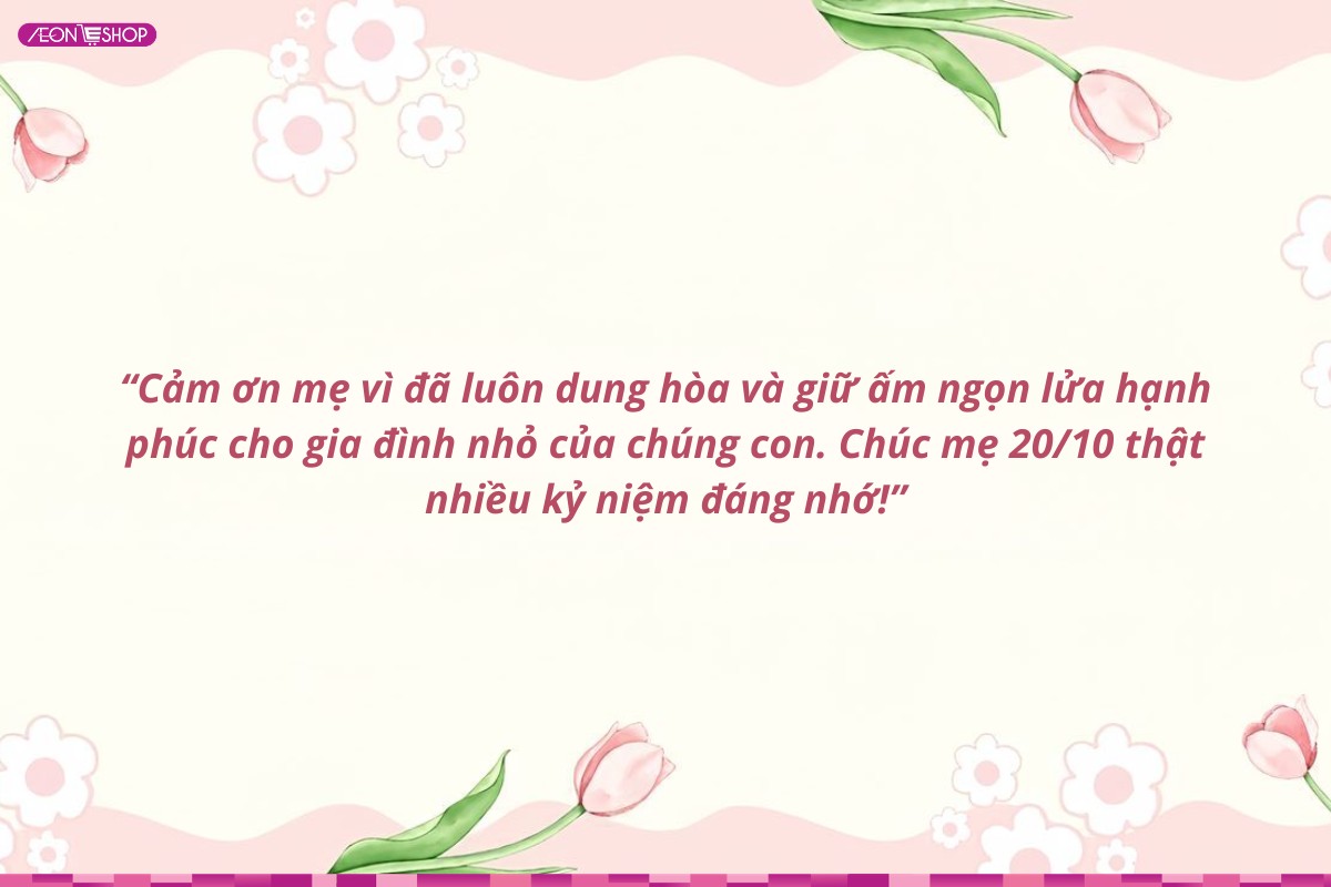 Lời chúc 20/10 hay và cảm động dành cho mẹ chồng