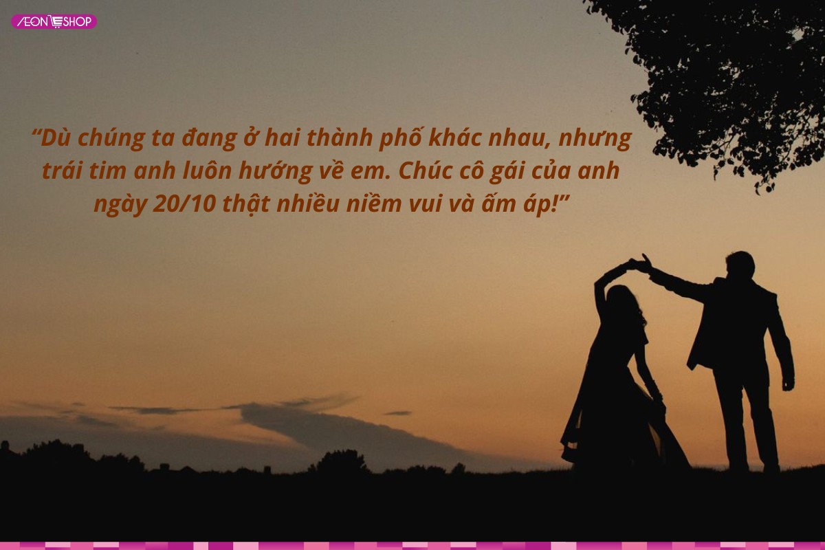 Lời chúc 20/10 ấm áp dành cho người yêu ở xa