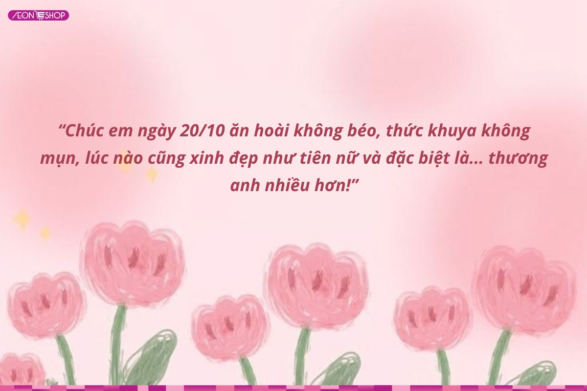 Lời chúc 20/10 hài hước cho người yêu và crush