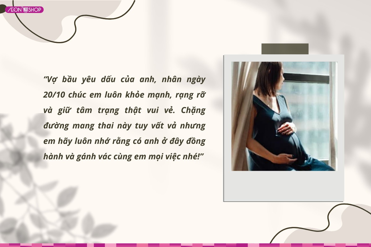 Lời chúc 20/10 dành cho vợ bầu