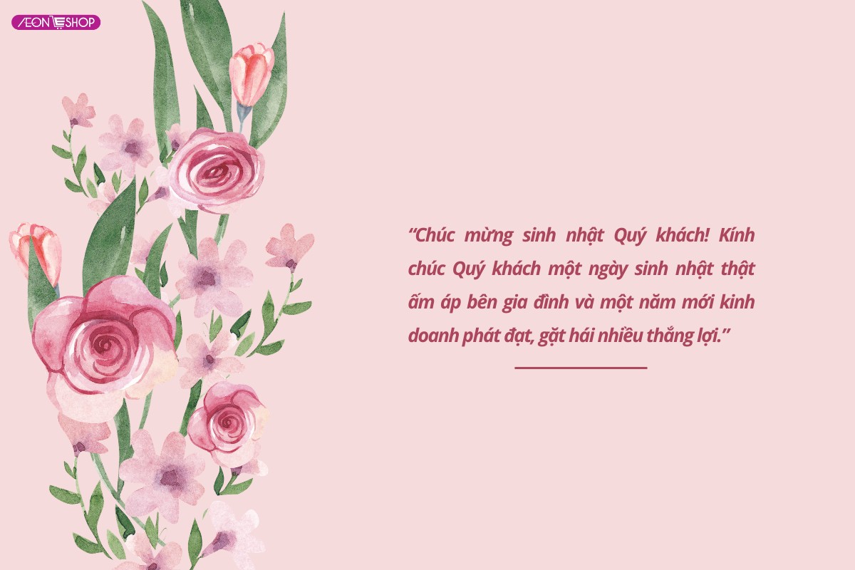 Lời chúc mừng sinh nhật khách hàng hay và ngắn gọn