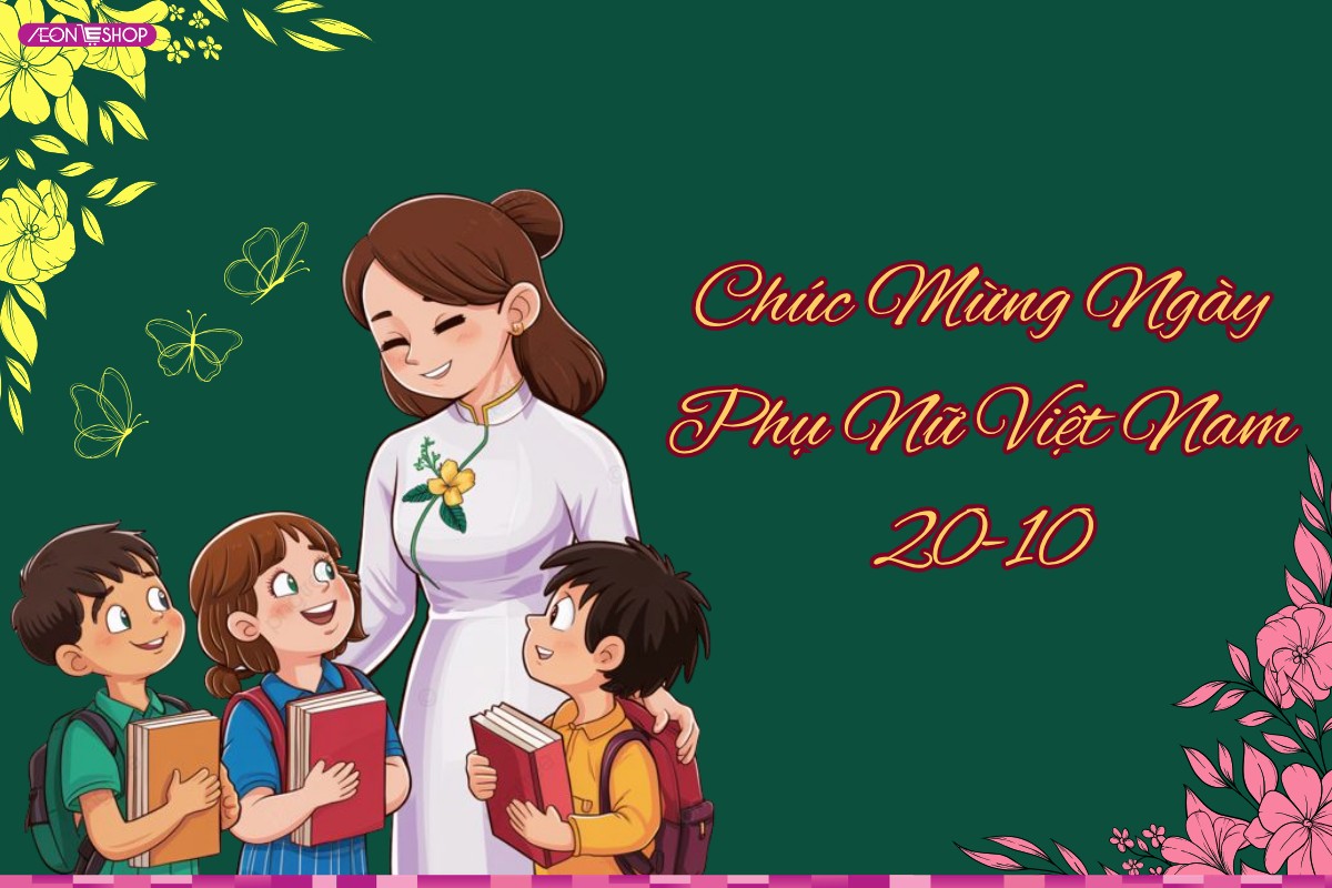 Trang trí bảng lớp 20/10 bằng hình ảnh phụ nữ Việt Nam mẫu 10
