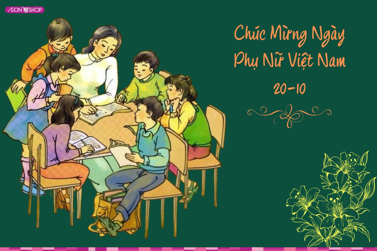 Trang trí bảng lớp 20/10 với với chủ đề “Tháng năm học trò” mẫu 3
