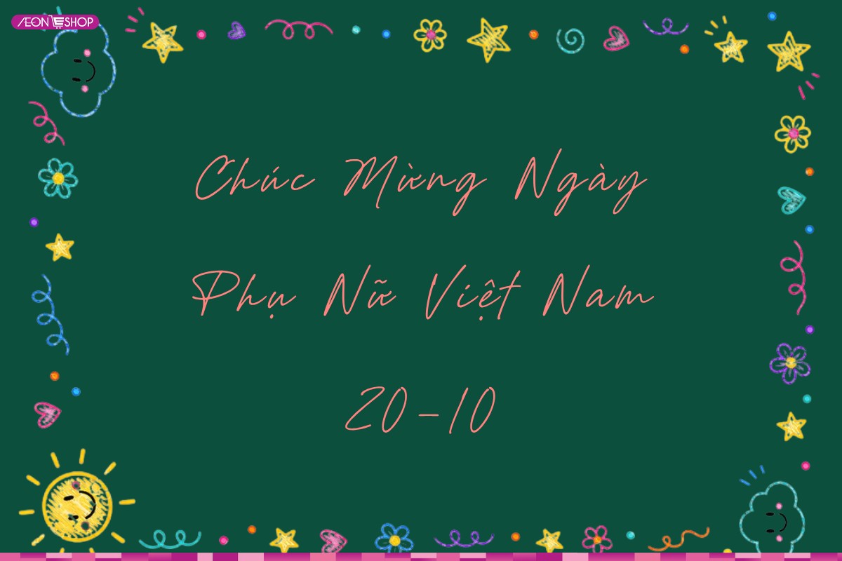 Trang trí bảng đơn giản với chữ và họa tiết viền mẫu 1