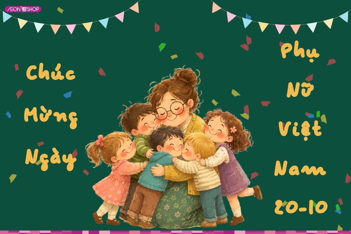 Trang trí bảng bằng hình ảnh cô giáo và học sinh đáng yêu mẫu 2