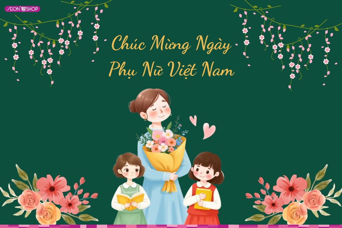 Trang trí bảng lớp 20/10 bằng hình ảnh phụ nữ Việt Nam mẫu 4