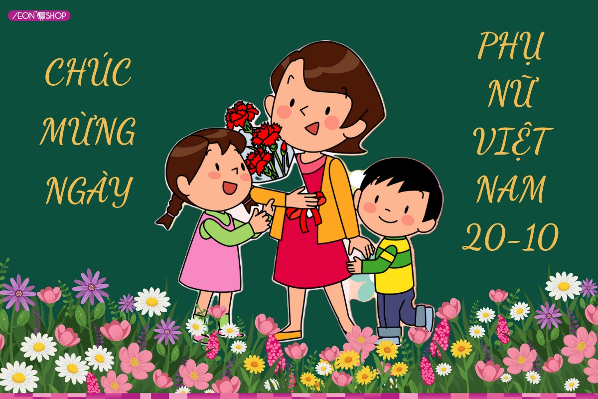 Trang trí bảng lớp 20/10 bằng hình ảnh phụ nữ Việt Nam mẫu 7